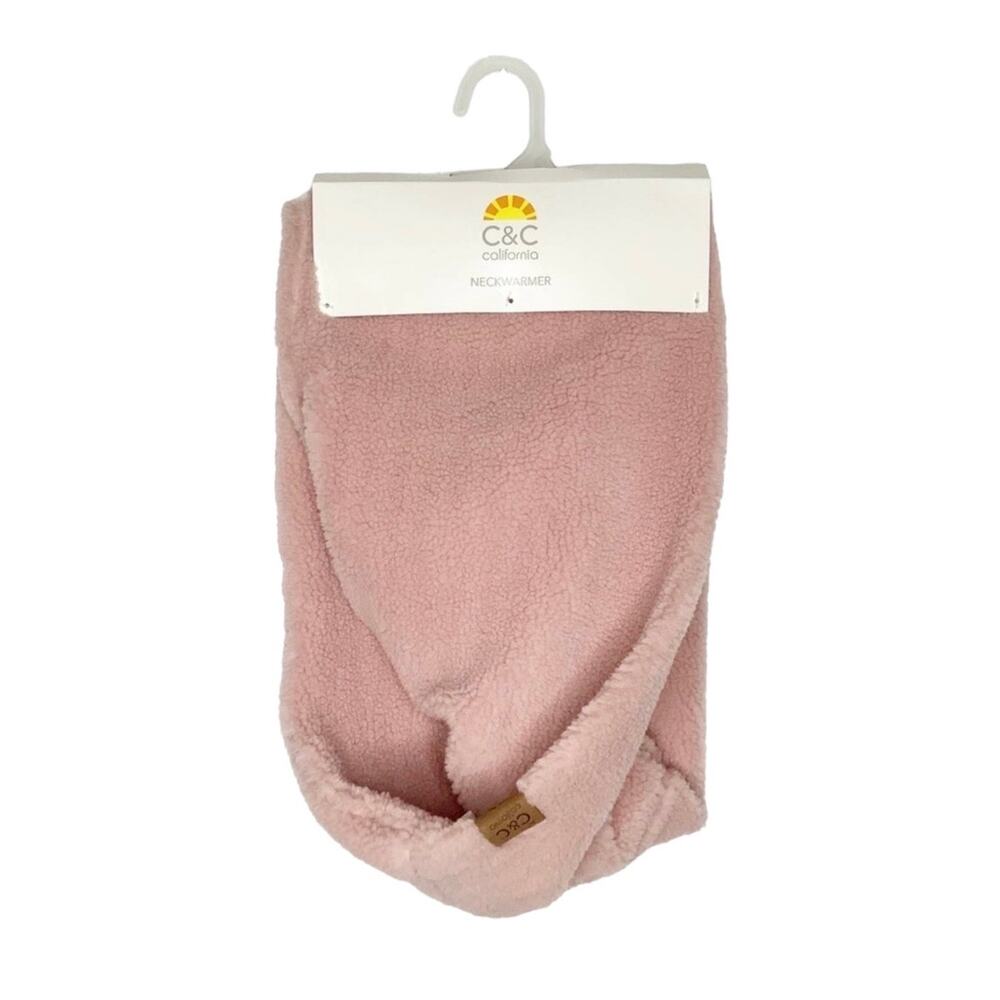 C&C California Light Pink Fleece Infinity Neck Warmer Scarf NWT